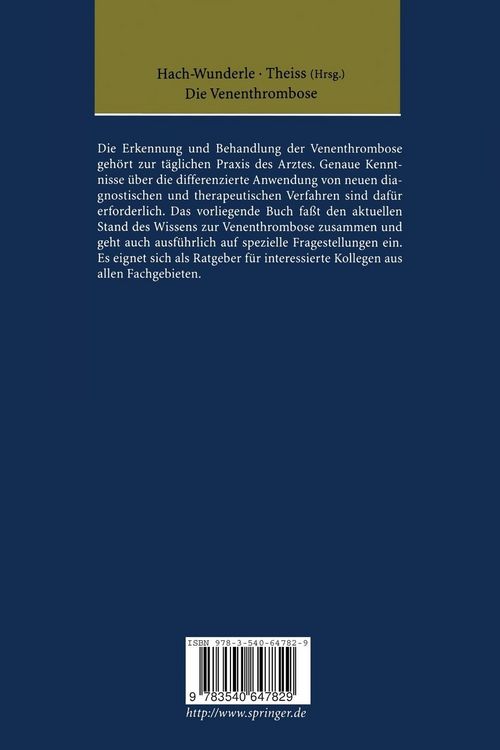 Produktbild: Die Venenthrombose
