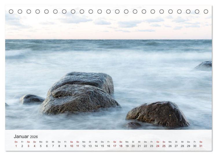 Produktbild: Nat&uuml;rliches R&uuml;gen und Hiddensee (Tischkalender 2026 DIN A5 quer), CALVENDO Monatskalender