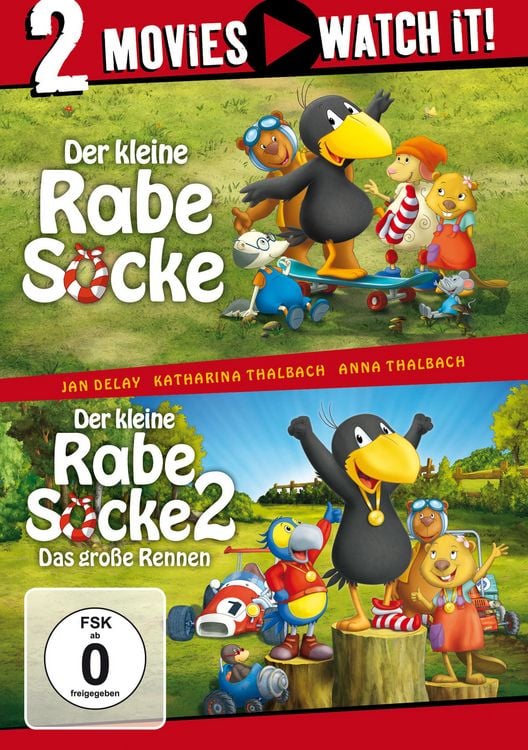 Produktbild: Der kleine Rabe Socke 1+2 [2 DVDs]