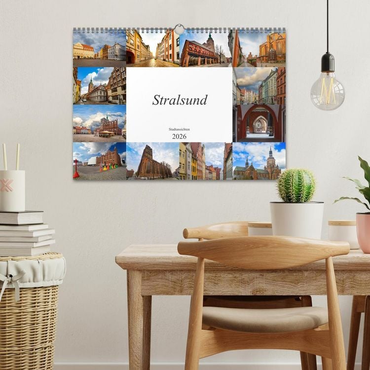 Produktbild: Stralsund Stadtansichten (Wandkalender 2026 DIN A3 quer), CALVENDO Monatskalender