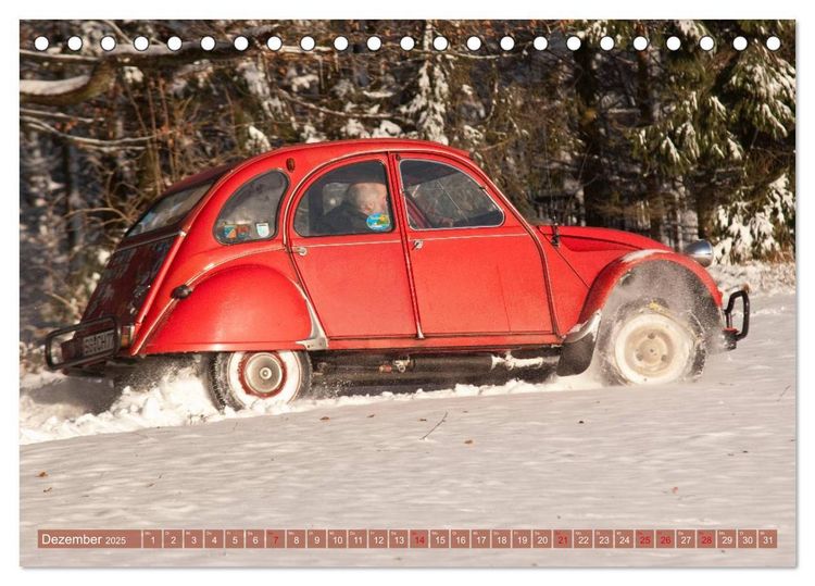 Produktbild: Citro&euml;n 2CV - Ente rot (Tischkalender 2025 DIN A5 quer), CALVENDO Monatskalender