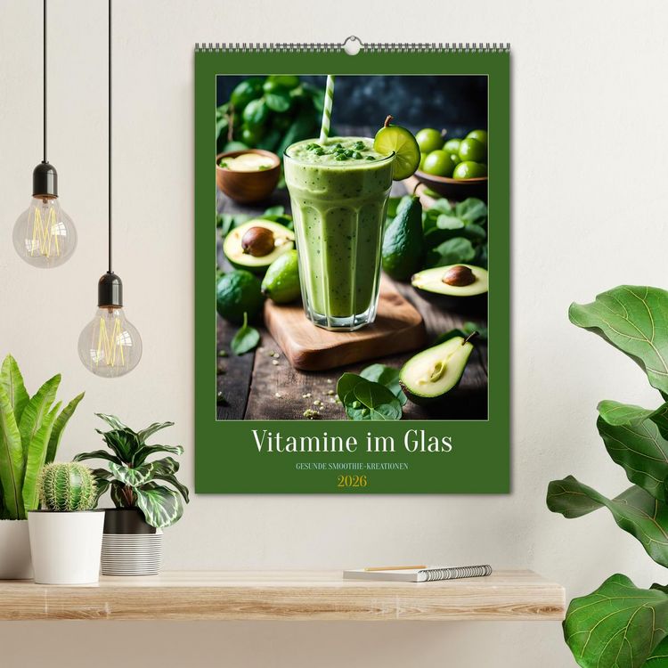 Produktbild: Vitamine im Glas - Gesunde Smoothie Kreationen (Wandkalender 2026 DIN A2 hoch), CALVENDO Monatskalender