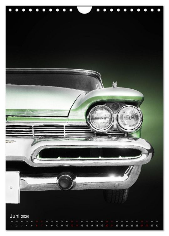 Produktbild: Amerikanische Autos aus den Jahren 1957 bis 1976 Frontansichten (Wandkalender 2026 DIN A4 hoch), CALVENDO Monatskalender