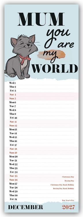 Produktbild: Disney Classic &ndash; For my Mum 2027 &ndash; Slimline-Kalender