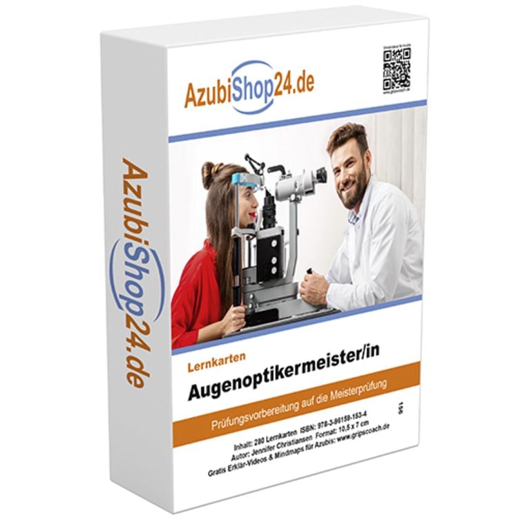 Produktbild: AzubiShop24.de Basis-Lernkarten Augenoptikermeister/in. Prüfungsvorbereitung