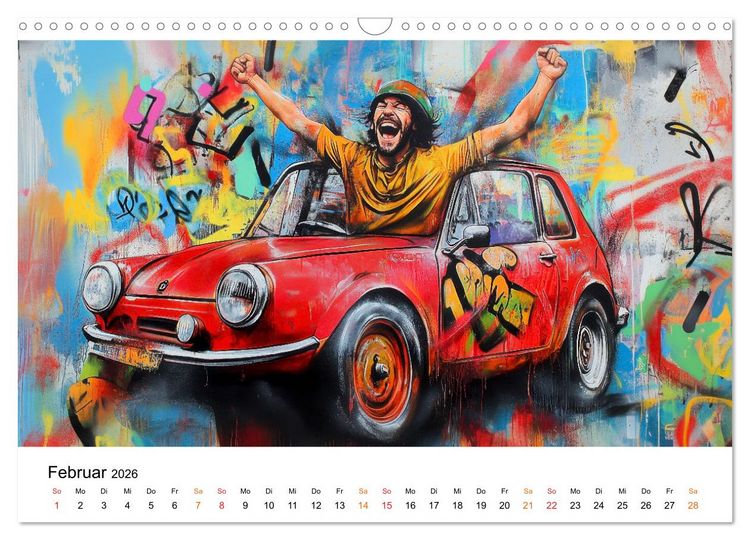 Produktbild: Graffiti & Street Art - Kunstwerke der Stra&szlig;e (Wandkalender 2026 DIN A3 quer), CALVENDO Monatskalender