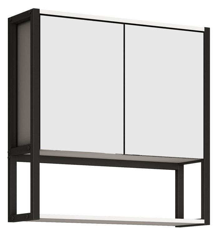 Produktbild: Holz Metall Spiegelschrank Spiegel Edino 60x60