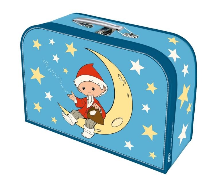 Produktbild: Tr&ouml;tsch Kinderkoffer "Sandmann" Mond gro&szlig;, Pappkoffer, Koffer aus Pappe, Geschenk Verpackung, Gutschein Verpackung,Spielkoffer, Metallgriff und Metallhenkel, Reisekoffer Kinder