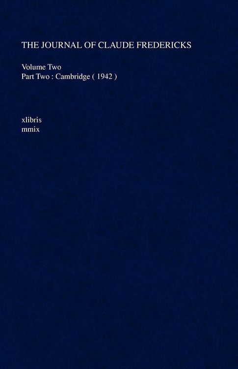Produktbild: The Journal of Claude Fredericks