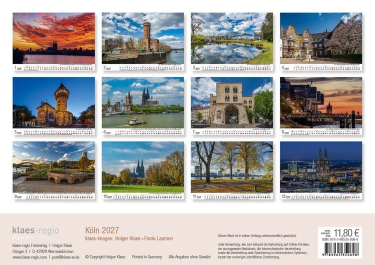 Produktbild: K&ouml;ln 2027 Bildkalender A4 quer, spiralgebunden