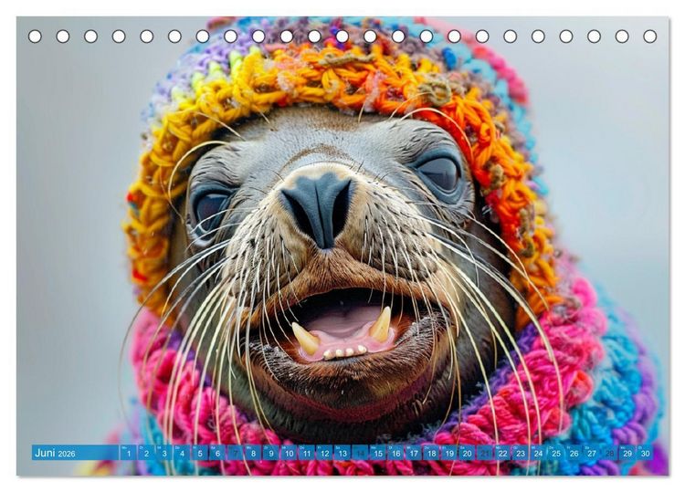 Produktbild: Witzige Tier-Selfies. Lustige Portraits aus der Tierwelt (Tischkalender 2026 DIN A5 quer), CALVENDO Monatskalender
