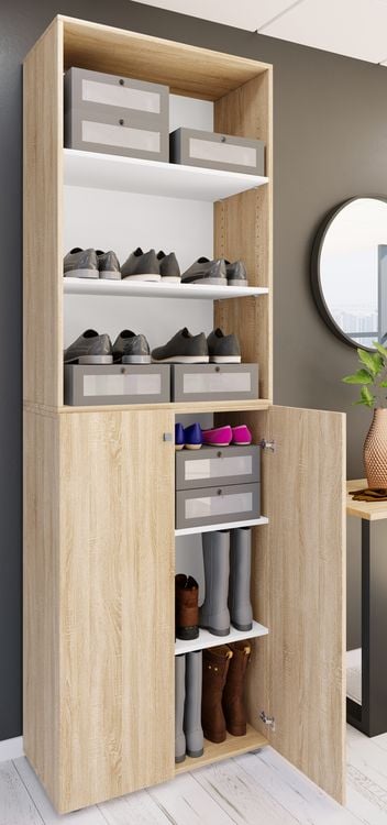 Produktbild: XL Holz Gro&szlig;er Schuhschrank Schuhkommode Lona 6
