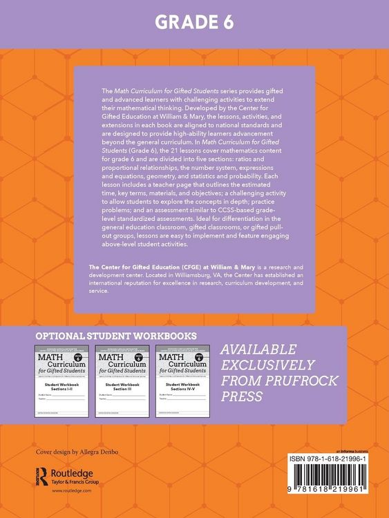 Produktbild: Math Curriculum for Gifted Students