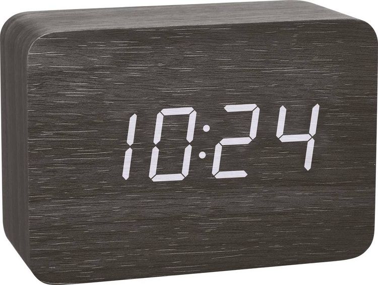 Produktbild: TFA Dostmann 60.2549.01 Funk Wecker Holz, Schwarz Alarmzeiten 1