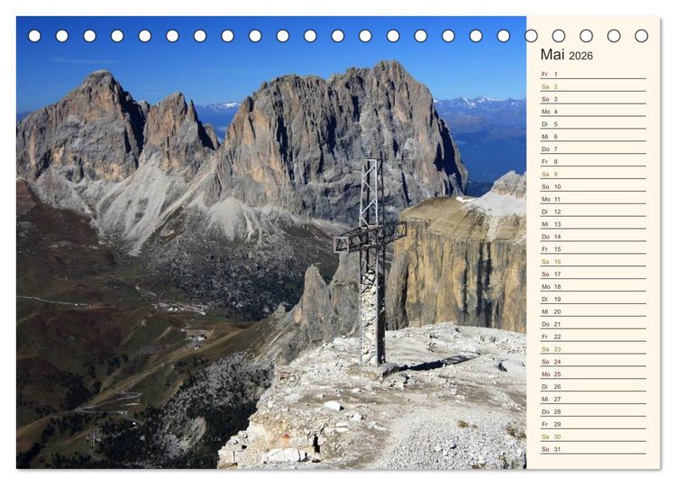 Produktbild: Weltnaturerbe DOLOMITEN (Tischkalender 2026 DIN A5 quer), CALVENDO Monatskalender