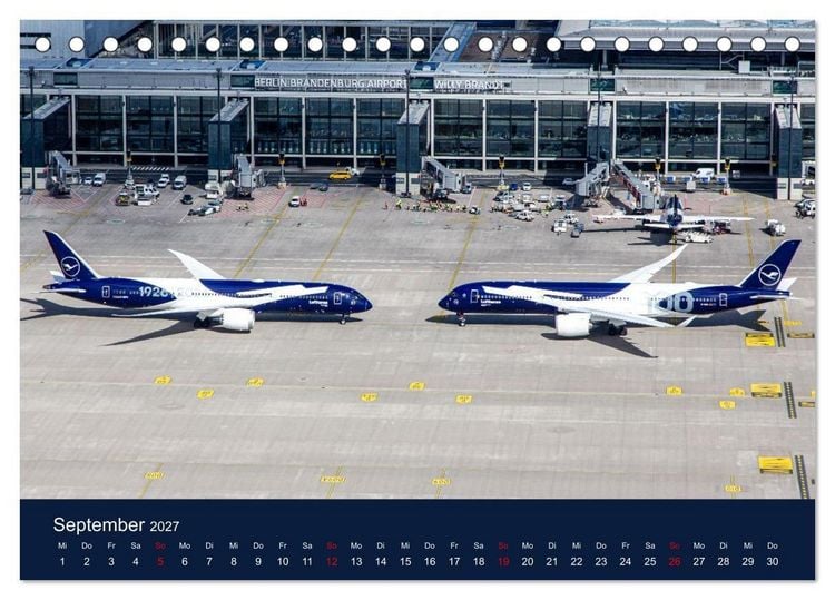 Produktbild: Lufthansa 100 Years (Tischkalender 2027 DIN A5 quer), CALVENDO Monatskalender