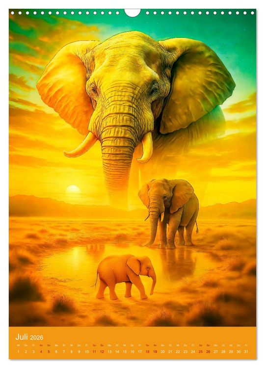 Produktbild: Afrikas wilde Seele - Magische Tierwelt im Portr&auml;t (Wandkalender 2026 DIN A3 hoch), CALVENDO Monatskalender