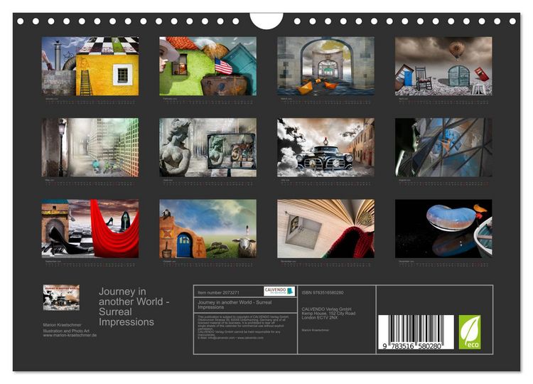 Produktbild: Journey in another World - Surreal Impressions (Wall Calendar 2026 DIN A4 landscape), CALVENDO 12 Month Wall Calendar