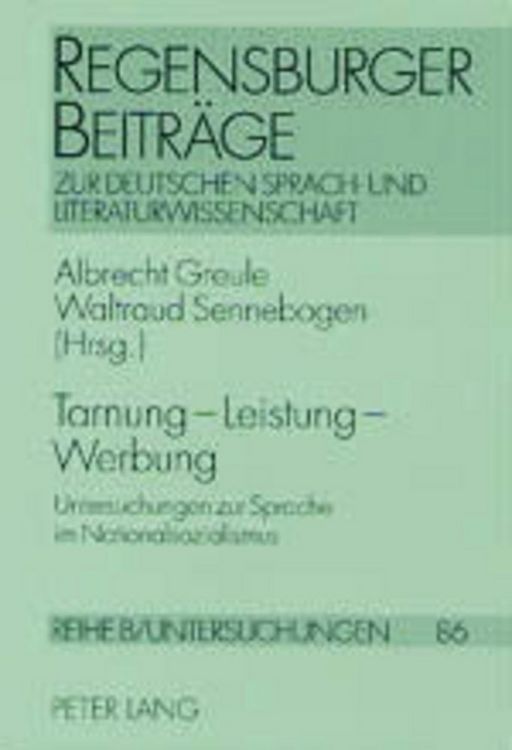 Produktbild: Tarnung &ndash; Leistung &ndash; Werbung