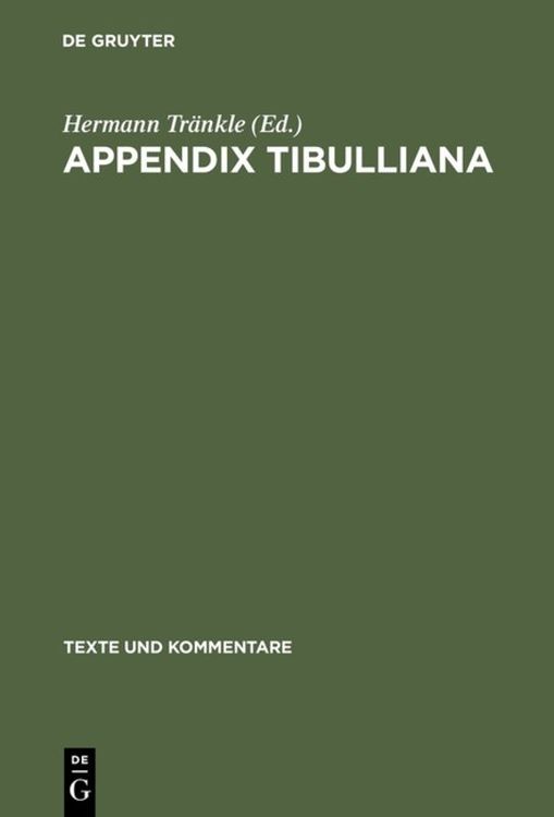 Produktbild: Appendix Tibulliana