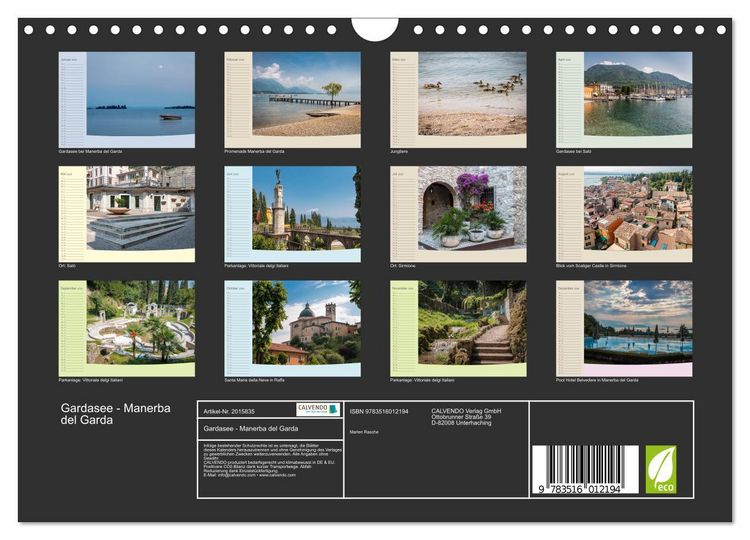 Produktbild: Gardasee - Manerba del Garda (Wandkalender 2026 DIN A4 quer), CALVENDO Monatskalender