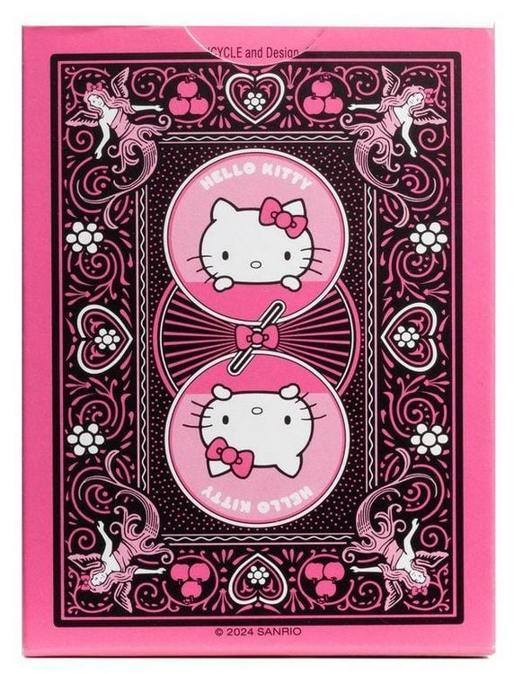 Produktbild: Bicycle Hello Kitty - Black and Pink (Designer Spielkarten, Poker, Skat...)