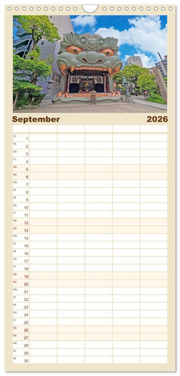 Produktbild: Familienplaner 2026 - Japan entdecken Tokio, Osaka & mehr mit 5 Spalten (Wandkalender, 21 x 45 cm) CALVENDO