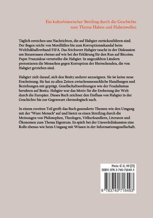 Produktbild: Besitz und Habgier - Motor der Weltgeschichte