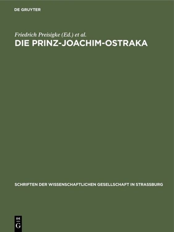 Produktbild: Die Prinz-Joachim-Ostraka