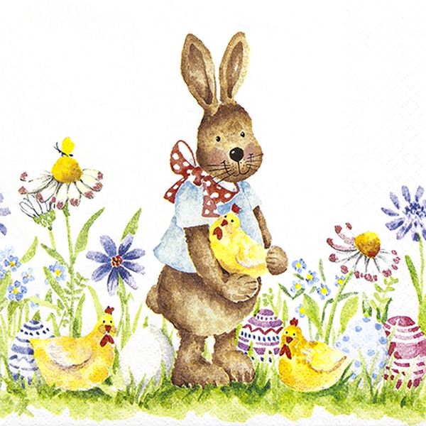 Produktbild: Home Fashion Servietten Cutest Bunny Ever 33x33cm 20 St&uuml;ck 3lagig
