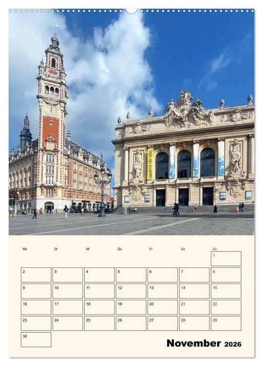 Produktbild: Lille - Lebendige Metropole (Wandkalender 2026 DIN A2 hoch), CALVENDO Monatskalender