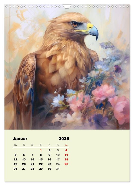 Produktbild: Krafttiere als spirituelle Begleiter (Wandkalender 2026 DIN A3 hoch), CALVENDO Monatskalender