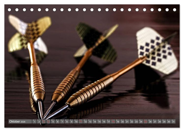 Produktbild: Darts. Konzentration - Sport - Spannung (Tischkalender 2026 DIN A5 quer), CALVENDO Monatskalender