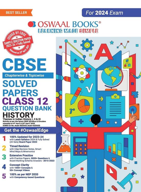 Produktbild: Oswaal CBSE Chapterwise Solved Papers 2023-2014 History Class 12th (2024 Exam)