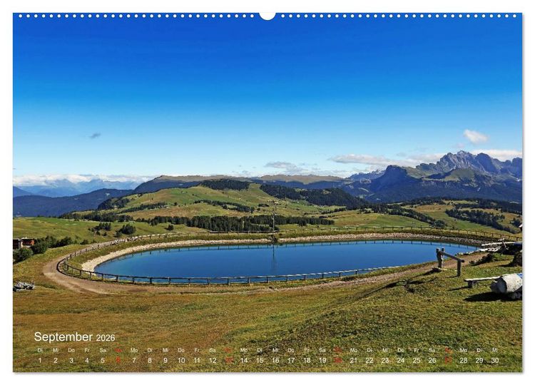 Produktbild: Urlaub auf der Seiser Alm (hochwertiger Premium Wandkalender 2026 DIN A2 quer), Kunstdruck in Hochglanz