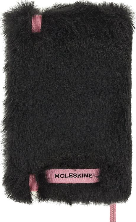 Produktbild: Moleskine X Blackpink Notizbuch faux fur XS, blanko, fester Einband, schwarz