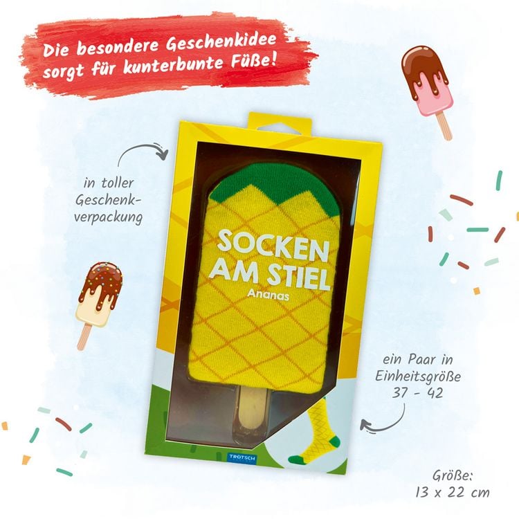 Produktbild: Tr&ouml;tsch Socken am Stiel Ananas