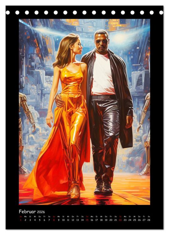 Produktbild: Galaktische Welten. Starke Space Opera-Illustrationen (Tischkalender 2026 DIN A5 hoch), CALVENDO Monatskalender