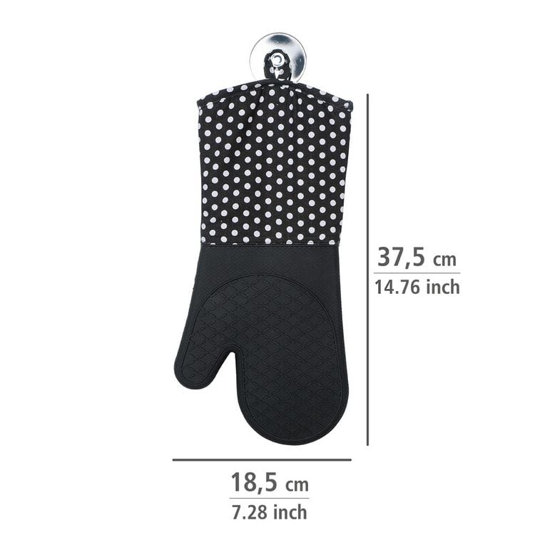Produktbild: Topfhandschuhe Silikon Schwarz, 1 Paar