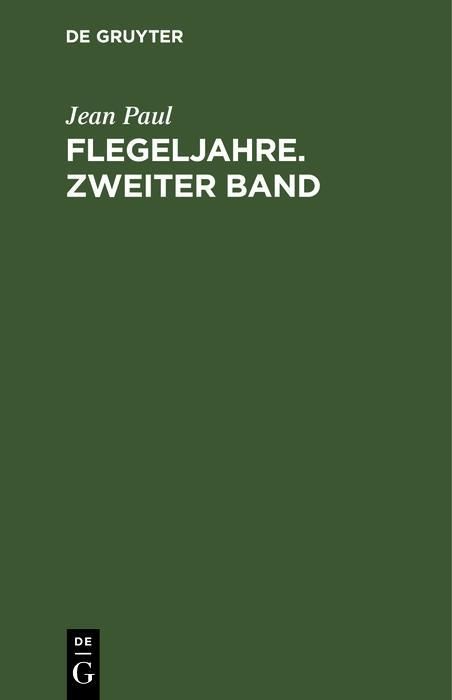 Produktbild: Flegeljahre. Zweiter Band