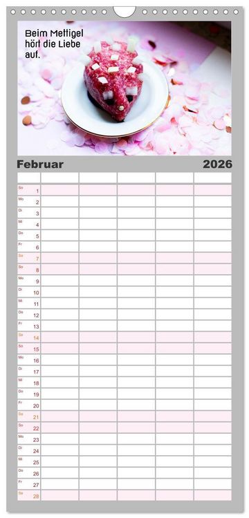 Produktbild: Familienplaner 2026 - Mettkalender - Mettigel Edition mit 5 Spalten (Wandkalender, 21 x 45 cm) CALVENDO