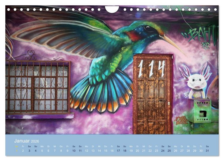 Produktbild: Mexikanische Graffitis (Wandkalender 2026 DIN A4 quer), CALVENDO Monatskalender