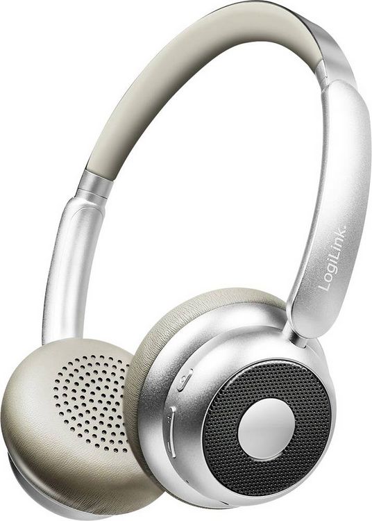 Produktbild: LogiLink BT0072BR Over Ear Kopfh&ouml;rer Bluetooth&reg; Silber