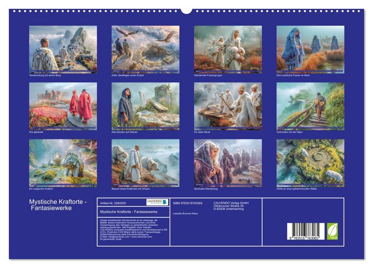 Produktbild: Mystische Kraftorte - Fantasiewerke (hochwertiger Premium Wandkalender 2027 DIN A2 quer), Kunstdruck in Hochglanz
