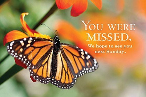 Produktbild: You Were Missed Postcards (Adult-Butterfly), Package of 25