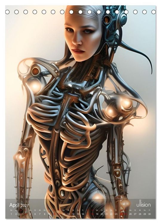 Produktbild: Biomechanic Portrait - Sch&ouml;nheit zwischen Mensch und Maschine (Tischkalender 2027 DIN A5 hoch), CALVENDO Monatskalender
