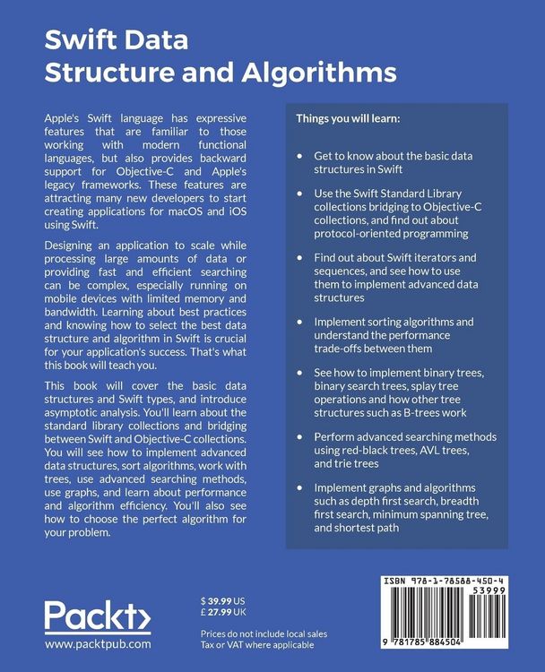 Produktbild: Swift Data Structure and Algorithms