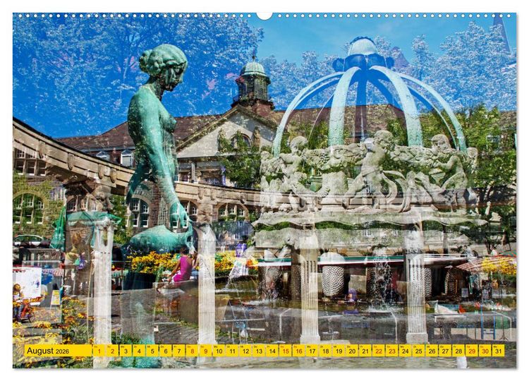 Produktbild: Karlsruhe mal 2 (hochwertiger Premium Wandkalender 2026 DIN A2 quer), Kunstdruck in Hochglanz