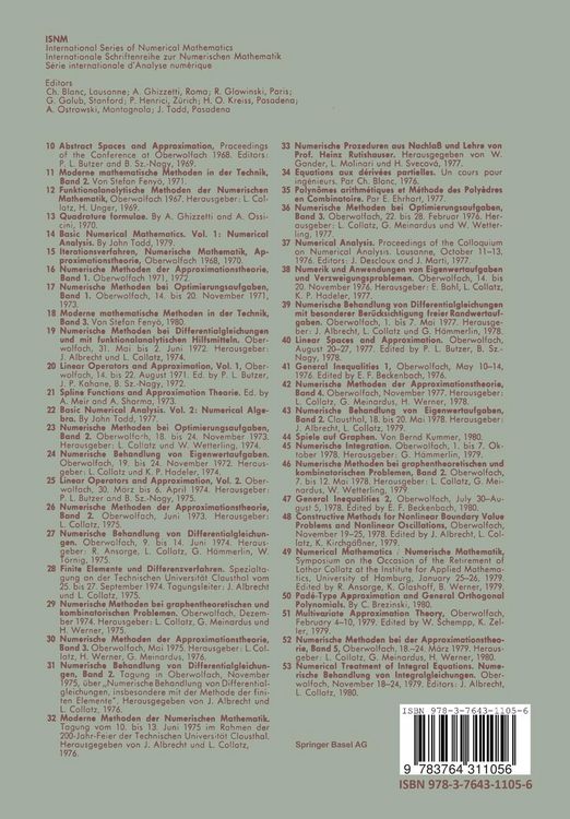 Produktbild: Numerical Treatment of Integral Equations / Numerische Behandlung von Integralgleichungen
