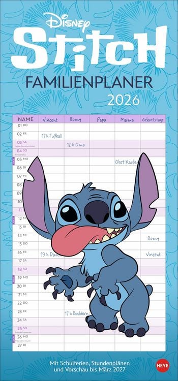 Produktbild: Stitch Familienplaner 2026